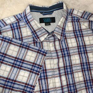 Cody James Core Tartan Plaid Short Sleeve Button Up Shirt‎ Mens 2XL Western
